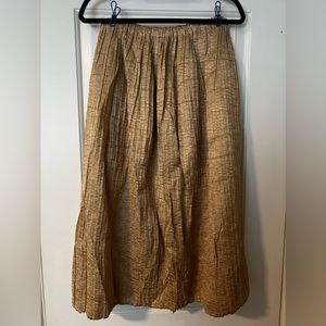 Gold midi skirt